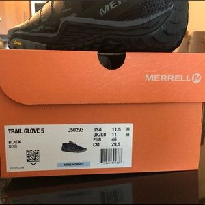 trail glove 5 merrell men black j50293